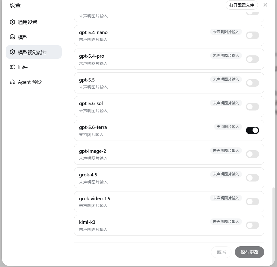 Harness 中的模型视觉能力设置